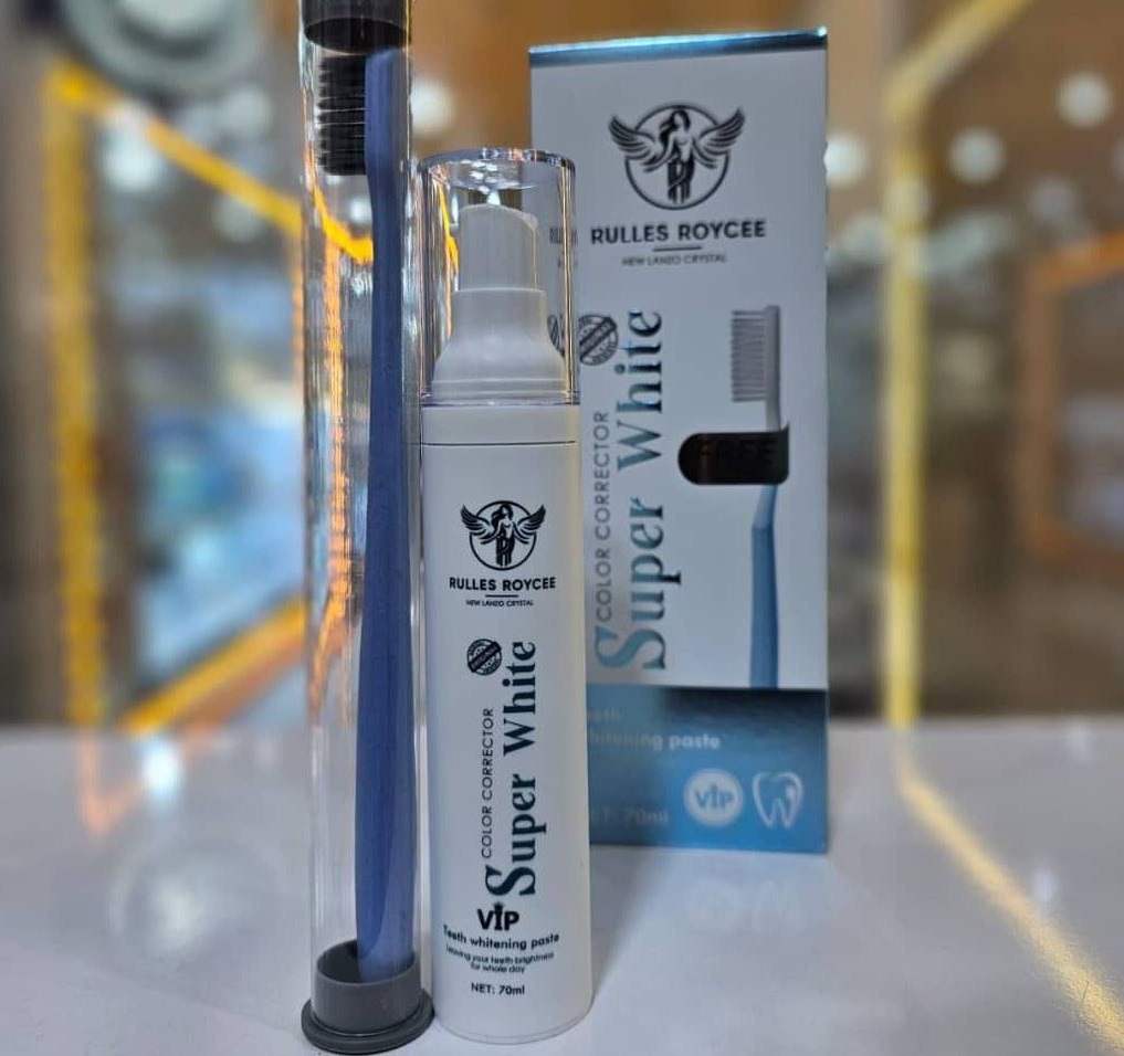 خمیر سفید کننده فوری دندان  RULLES ROYCEE همراه با مسواک