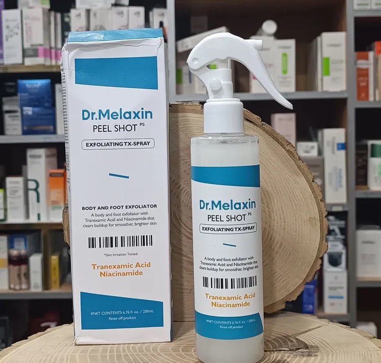 اسپری لایهبردار و روشن کننده ترانزامیک اسید پیل شات (PS) دکتر ملاکسین