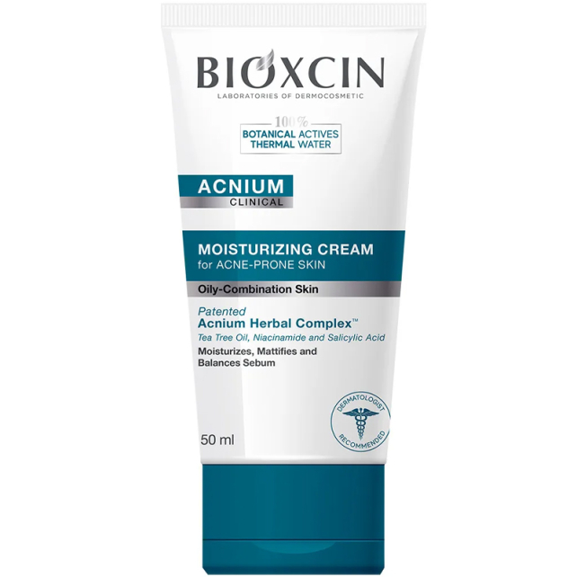 کرم مرطوب کننده بیوکسین مدل ACNIUM مناسب پوست چرب و مختلط