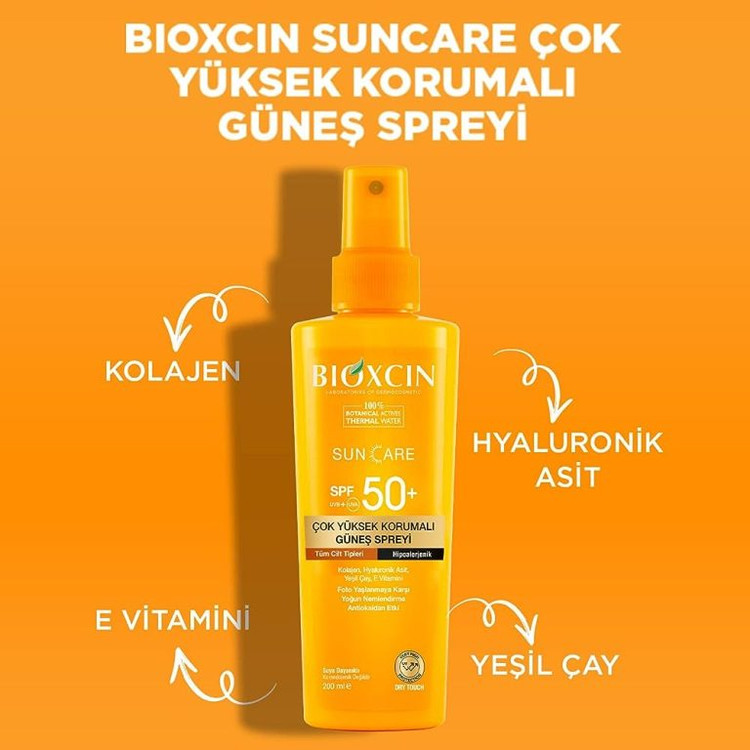اسپری ضد آفتاب بیوکسین SPF50 حجم 200 میل