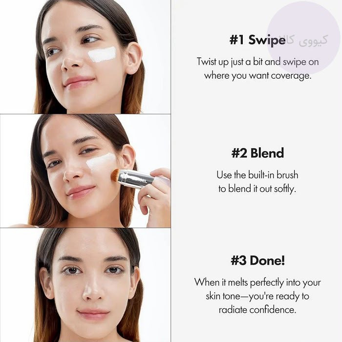 کرم پودر جادویی استیکی الروئل Elroel مدل Blanc Cover Cream Stick اورجینال