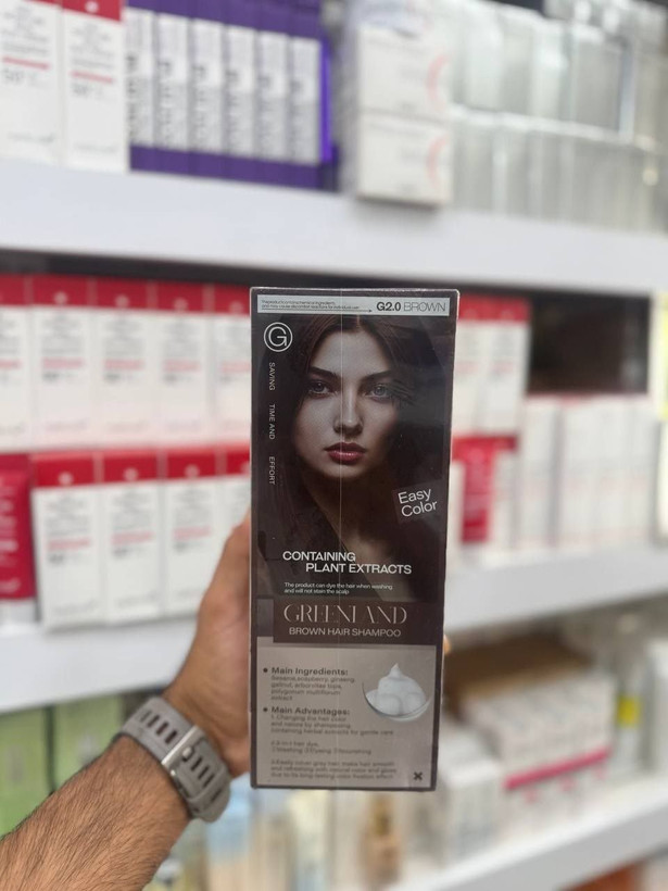 شامپو رنگ موی گیاهی گرینلند (Greenland) ٤ رنگ جذاب