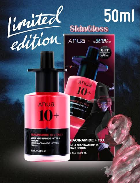 سرم پوست ضد لک نیاسینامید 10% + ترانگزامیک اسید 4% کی پاپ دیمن هانترز آنوا